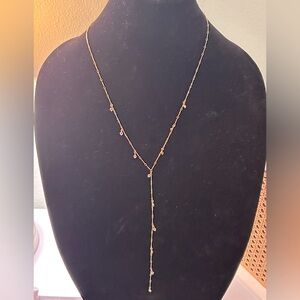 Dainty Gold Necklace with Delicate Crystal Accents